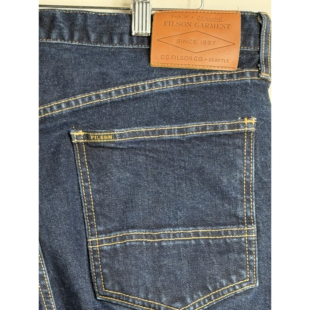 C.C. Filson Jeans Mens 34x31  (Tag 33x33) Blue Indigo Outdoor Made In USA Denim